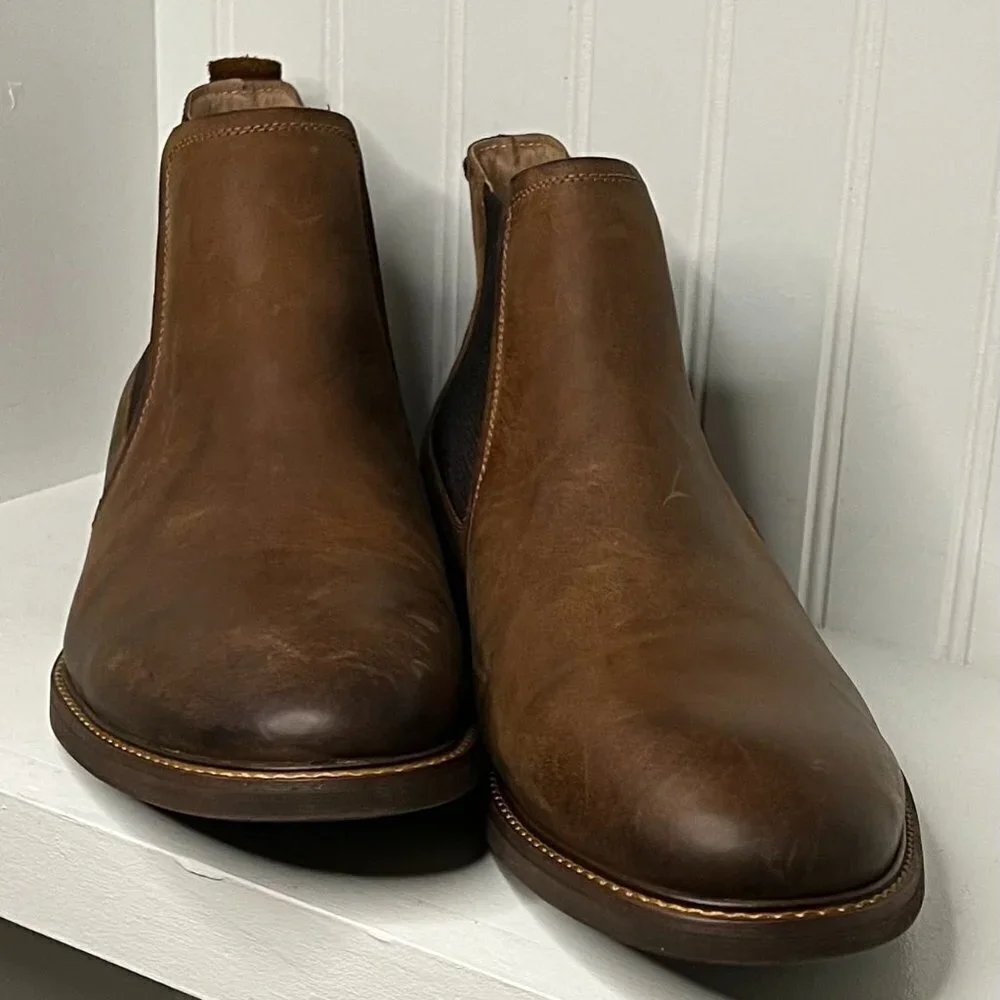 Florsheim Mens Chalet Gore Brown Ankle Boots Size 12 (7784923)